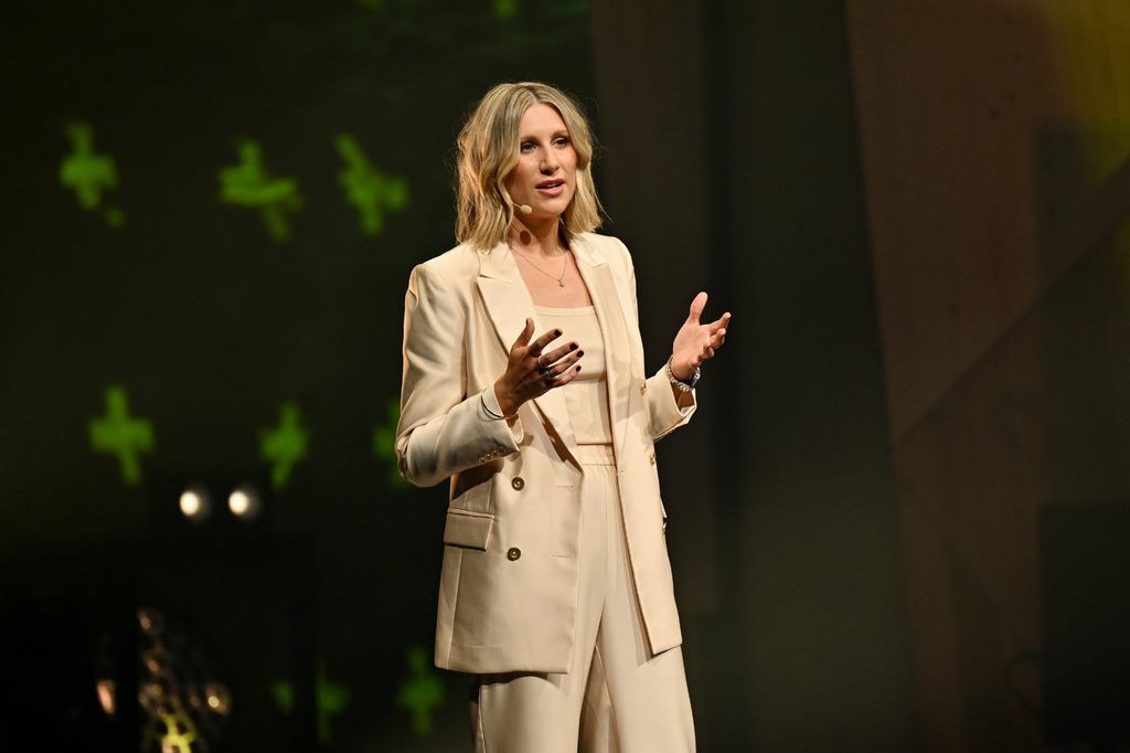 Caitlin O'Meara at Foxtel Media's 2027 Upfront event