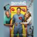Zach Braff, Donald Faison and Sarah Chalke in the Scrubs season two Disney+ key art
