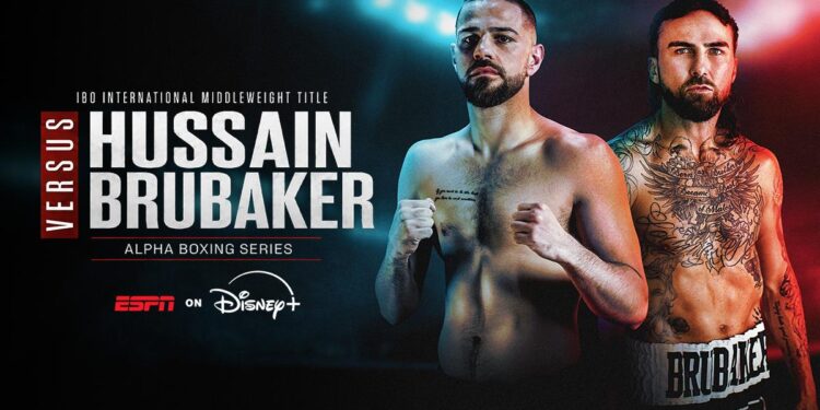 Alpha Boxing Hussain v Brubaker event artwork