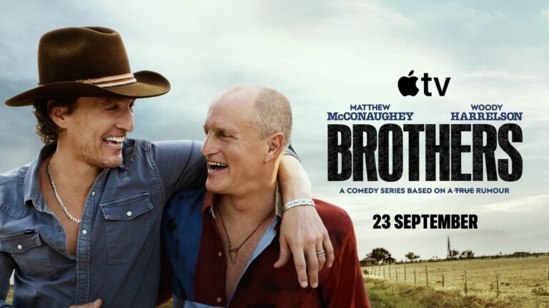 Matthew McConaughey and Woody Harrelson in Brothers on Apple TV