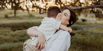 Molly Ticehurst with her young son