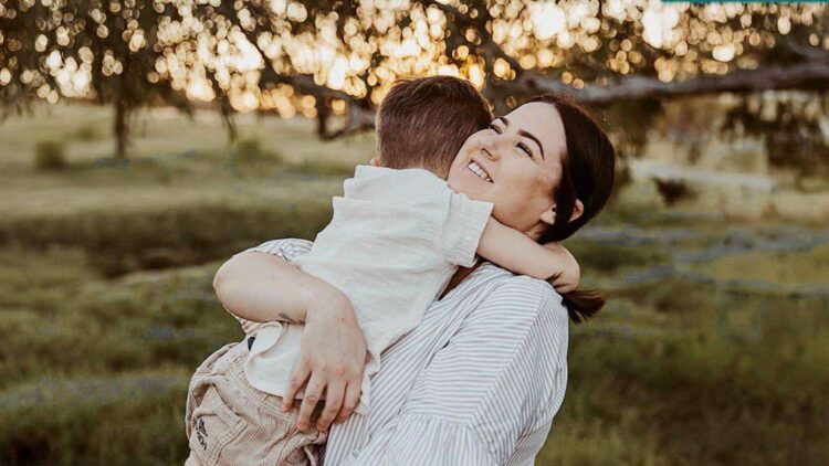 Molly Ticehurst with her young son