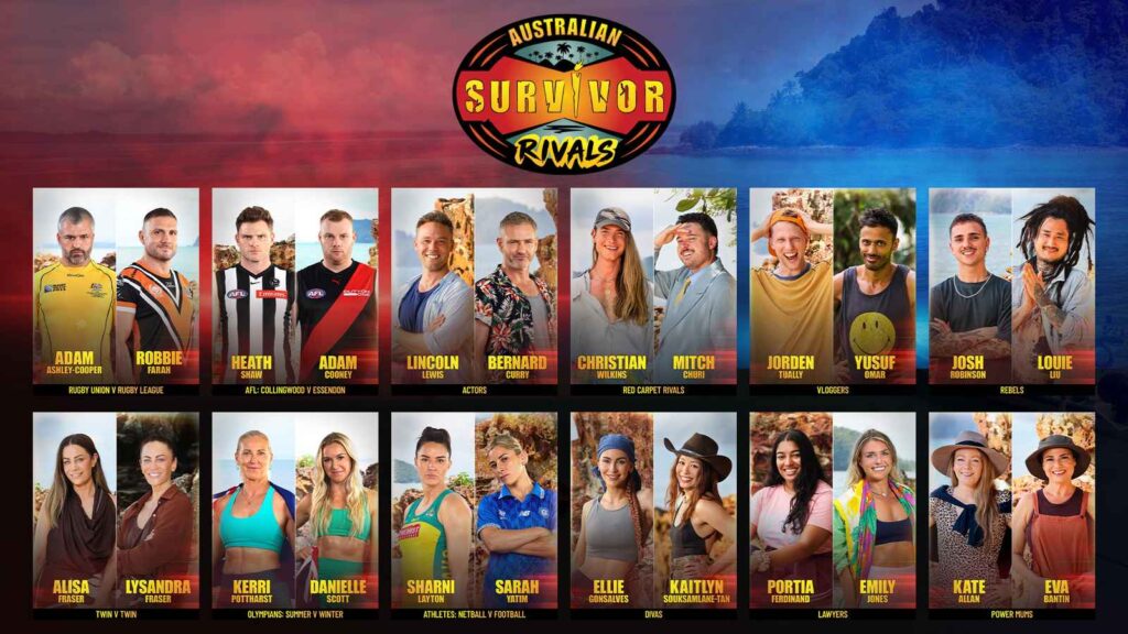 Australian Survivor: Rivals cast artwork for Channel 10