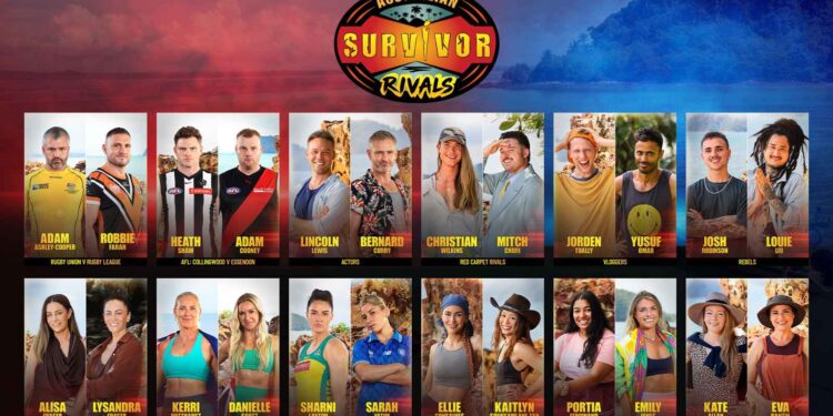 Australian Survivor: Rivals cast artwork for Channel 10