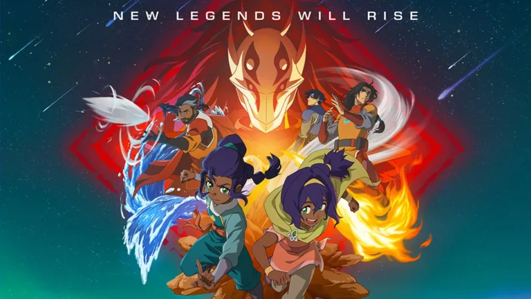 Avatar: Seven Havens official Paramount+ artwork featuring Pavi and the new Avatar team
