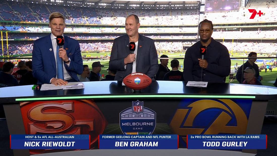 Ben Graham discusses the NFL in Melbourne for Seven and 7plus