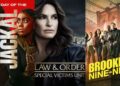 The Day of the Jackal, Law and Order SVU and Brooklyn Nine-Nine key art for the BINGE NBCUniversal deal