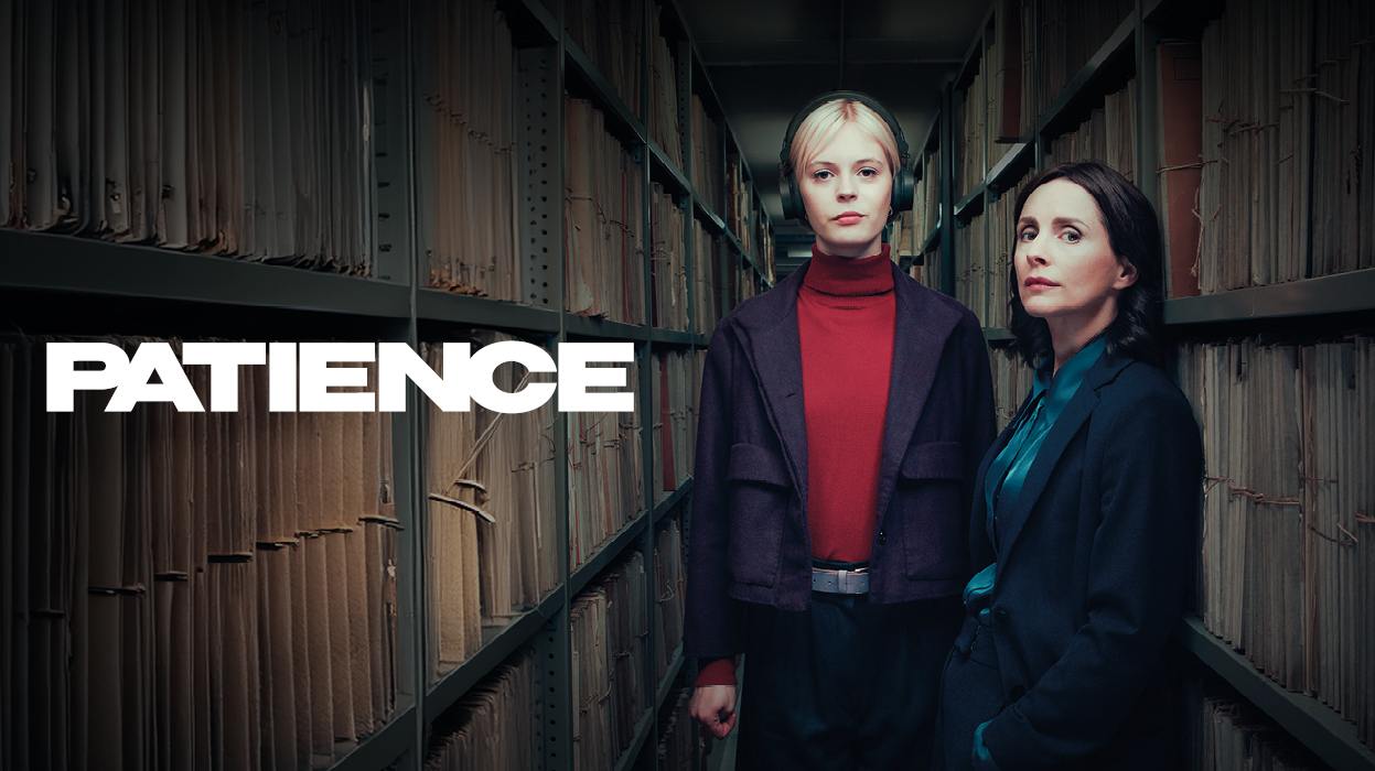 Ella Maisy Purvis and Laura Fraser in the official artwork for Patience.
