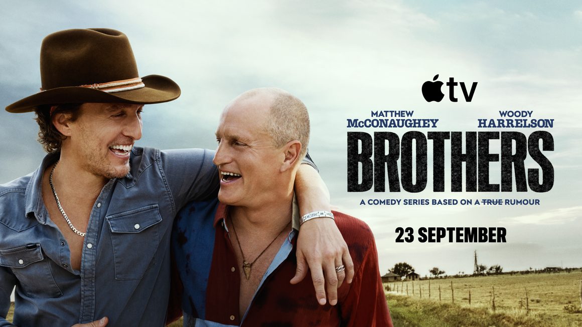 Matthew McConaughey and Woody Harrelson in the official artwork for Brothers.
