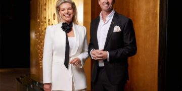 Rebecca Maddern and Hamish McLachlan for the 2026 Brownlow Medal coverage on Channel 7