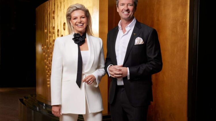 Rebecca Maddern and Hamish McLachlan for the 2026 Brownlow Medal coverage on Channel 7
