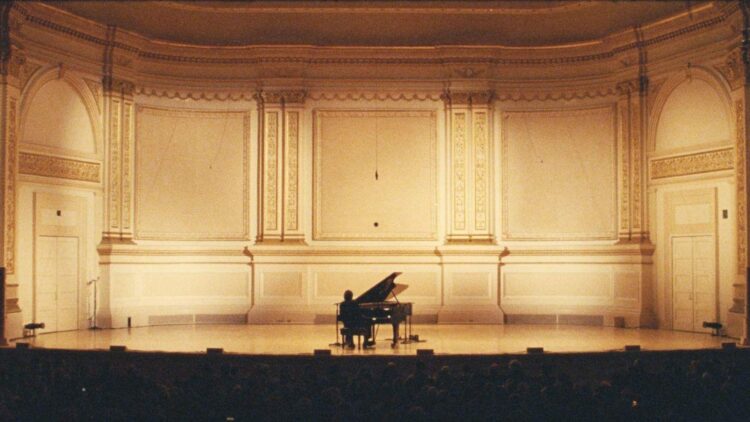 Cameron Winter performs at Carnegie Hall in the MUBI concert film