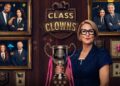 Julia Morris and the Class Clowns comedy cast in ABC publicity artwork
