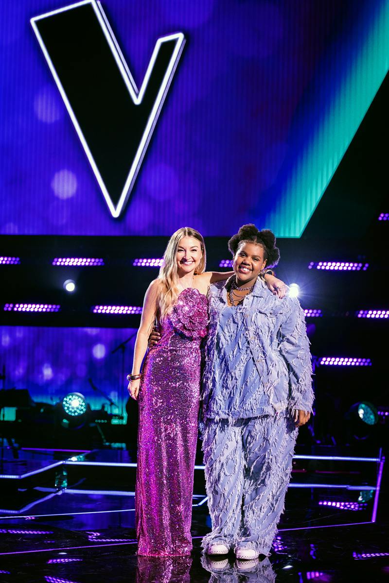 The Voice finalist Daisha Auda with coach Kate Miller-Heidke