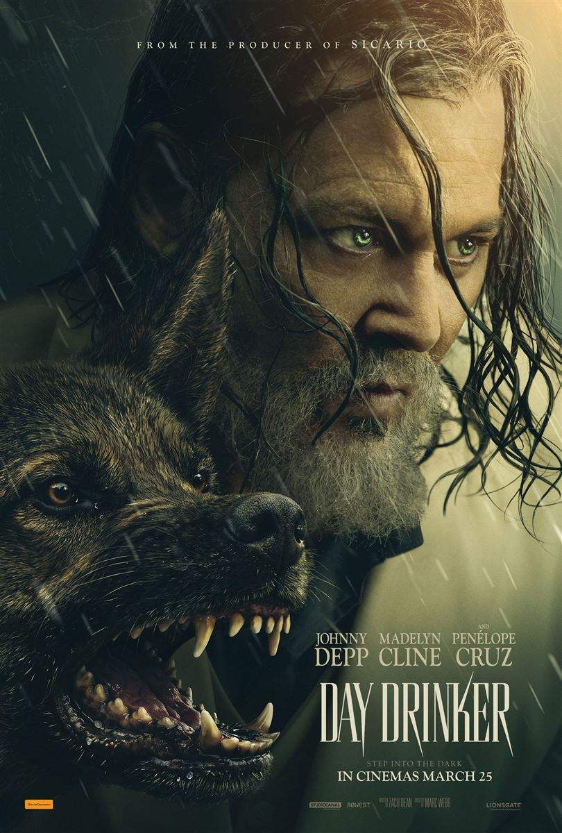 Official teaser poster for Day Drinker starring Johnny Depp