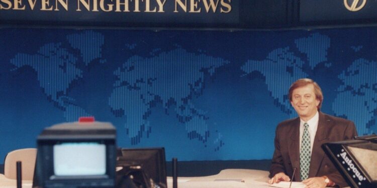 Dennis Cometti in archival Seven Nightly News footage for Dennis Cometti: Centimetre Perfect
