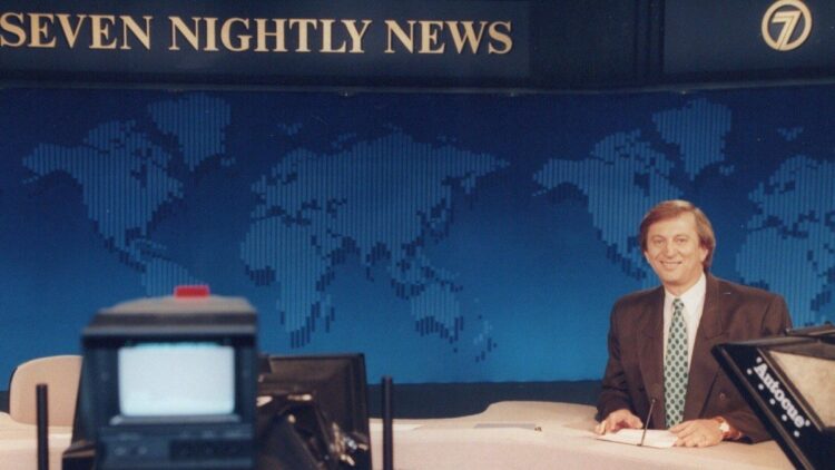 Dennis Cometti in archival Seven Nightly News footage for Dennis Cometti: Centimetre Perfect