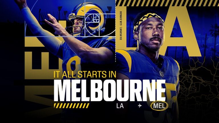 It All Starts In Melbourne LA Rams docuseries artwork for ESPN Australia