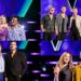Daisha Auda, The 60Four, Tommy Novak and Yung Milla pictured with their coaches in a four-panel collage of official Seven photos.