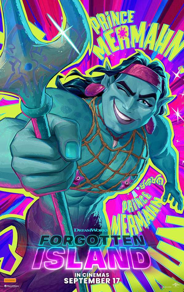 Mermahn character poster for Forgotten Island