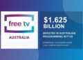 Free TV Australia graphic showing $1.625 billion invested in Australian programming in FY25