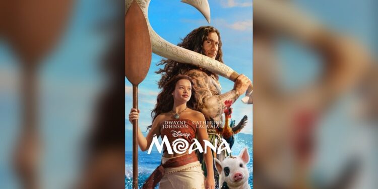 Moana key art for Friday Night Movie Night digital rental campaign