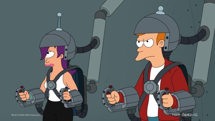 Leela and Fry in Futurama