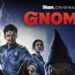Asa Butterfield and Megan Smart surrounded by killer garden gnomes in Gnomes on Stan