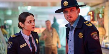 Megan Smart and Asa Butterfield in the Stan Original series Gnomes
