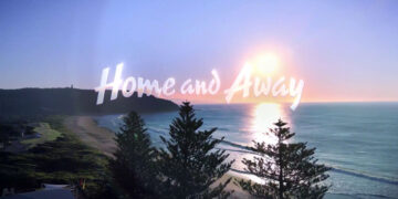 Home and Away title over the Summer Bay coastline