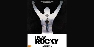 Official I Play Rocky key art showing Anthony Ippolito beneath the Rocky silhouette