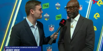 Jerry Rice on Channel 7 and 7plus NFL coverage in Melbourne