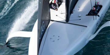 America's Cup racing yacht for Kayo Sports coverage