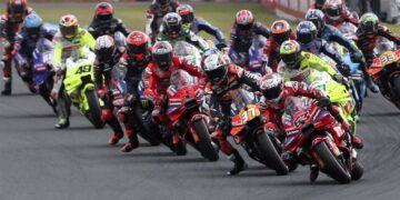 MotoGP race action for Kayo Sports coverage