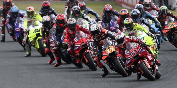 MotoGP race action for Kayo Sports coverage