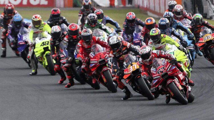 MotoGP race action for Kayo Sports coverage