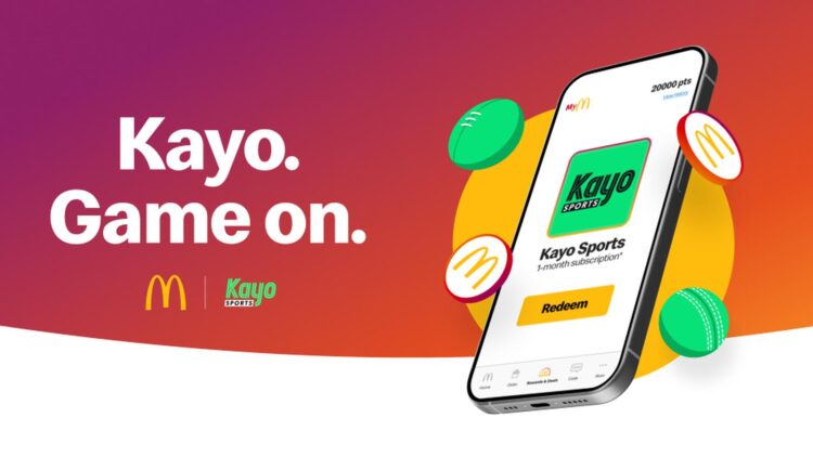 Kayo Sports and McDonald's MyMacca's Rewards campaign