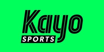 Kayo Sports logo on a bright green background