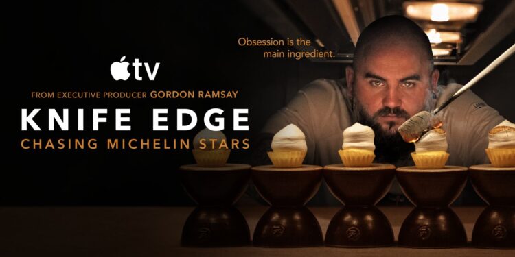 Knife Edge Chasing Michelin Stars season 2 key art for Apple TV