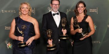Love on the Spectrum co-creators and producers with Primetime Emmy Awards