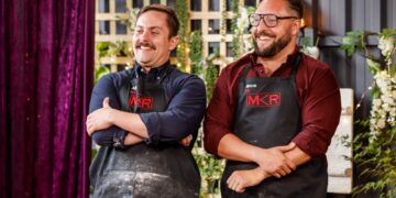 Angus and Simon at their My Kitchen Rules Instant Restaurant