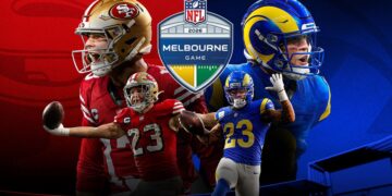 NFL Melbourne key art for the 49ers versus Rams game