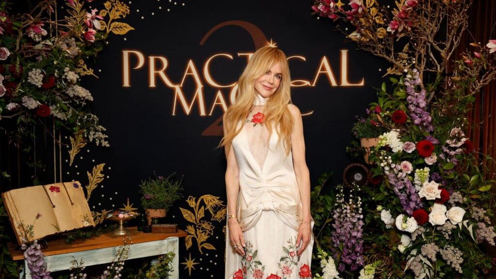 Nicole Kidman at the Practical Magic 2 special screening photo wall in Sydney