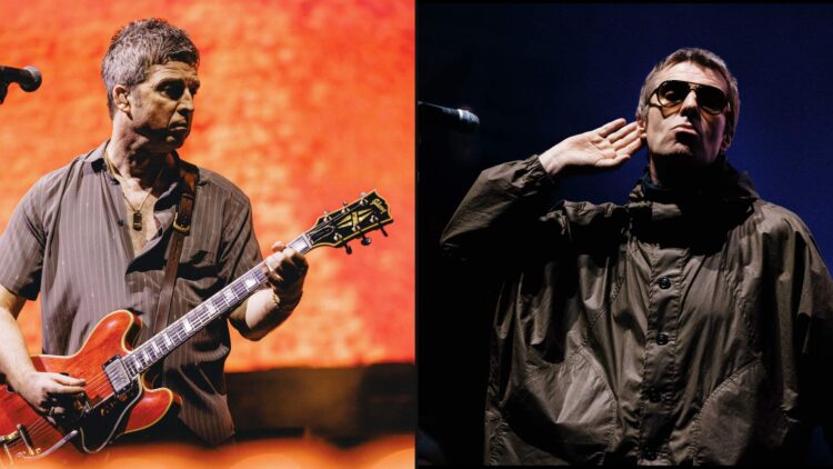 Noel Gallagher and Liam Gallagher performing during the Oasis Live '25 reunion tour