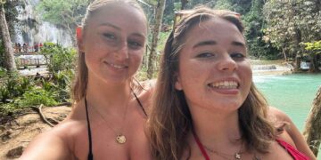 Holly Morton-Bowles and Bianca Jones in Laos, from Prime Video documentary Free Spirits: The Backpacker Poisonings