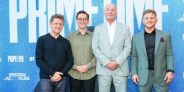 Members of the Primetime filmmaking team at the A24 film's West Coast premiere
