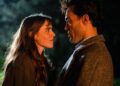 Bella Maclean as Taggie O'Hara and Alex Hassell as Rupert Campbell-Black in Rivals Season 2 on Disney+
