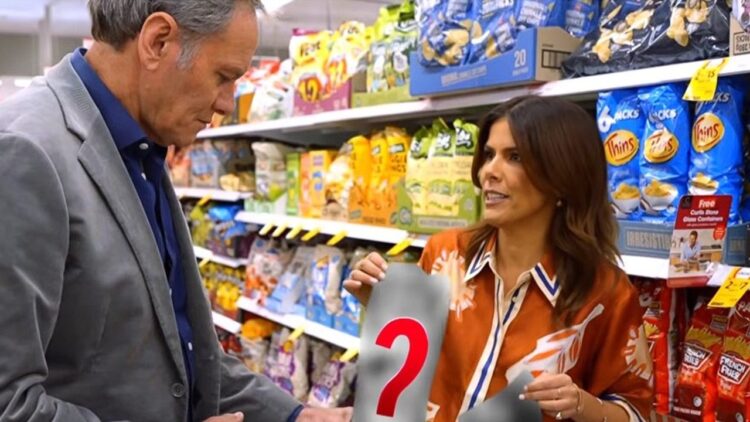 Liam Bartlett in a supermarket for 7NEWS Spotlight investigation into ultra processed foods