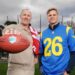 Ben Graham and Nick Riewoldt at the MCG ahead of NFL Melbourne