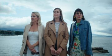 Jennifer Robinson, Brittany Higgins and Catalina Ruiz-Navarro in Silenced documentary
